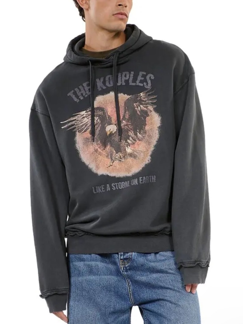 The Kooples Men's Gray Eagle-Graphic Hoodie